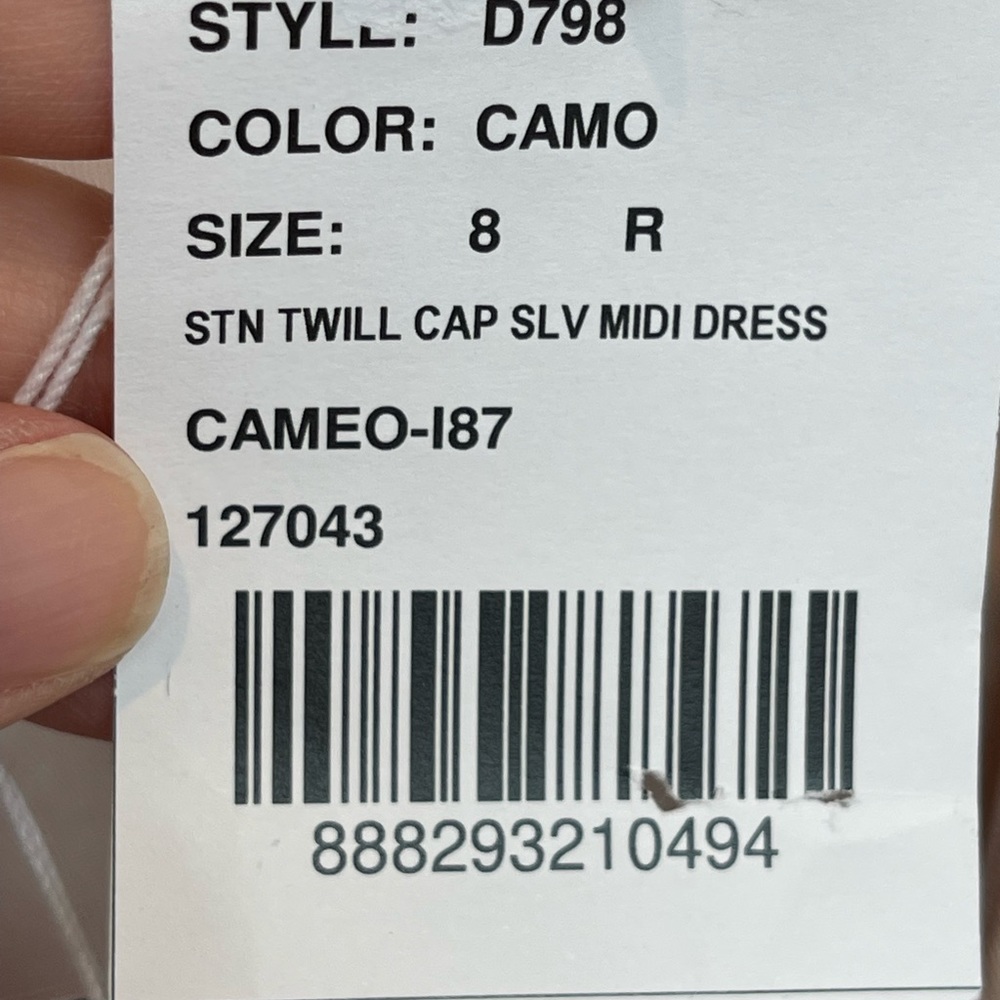 Alfred Sung Puff Cap Sleeve Full Skirt Satin Midi Dress Sz 8 - Picture 14 of 16